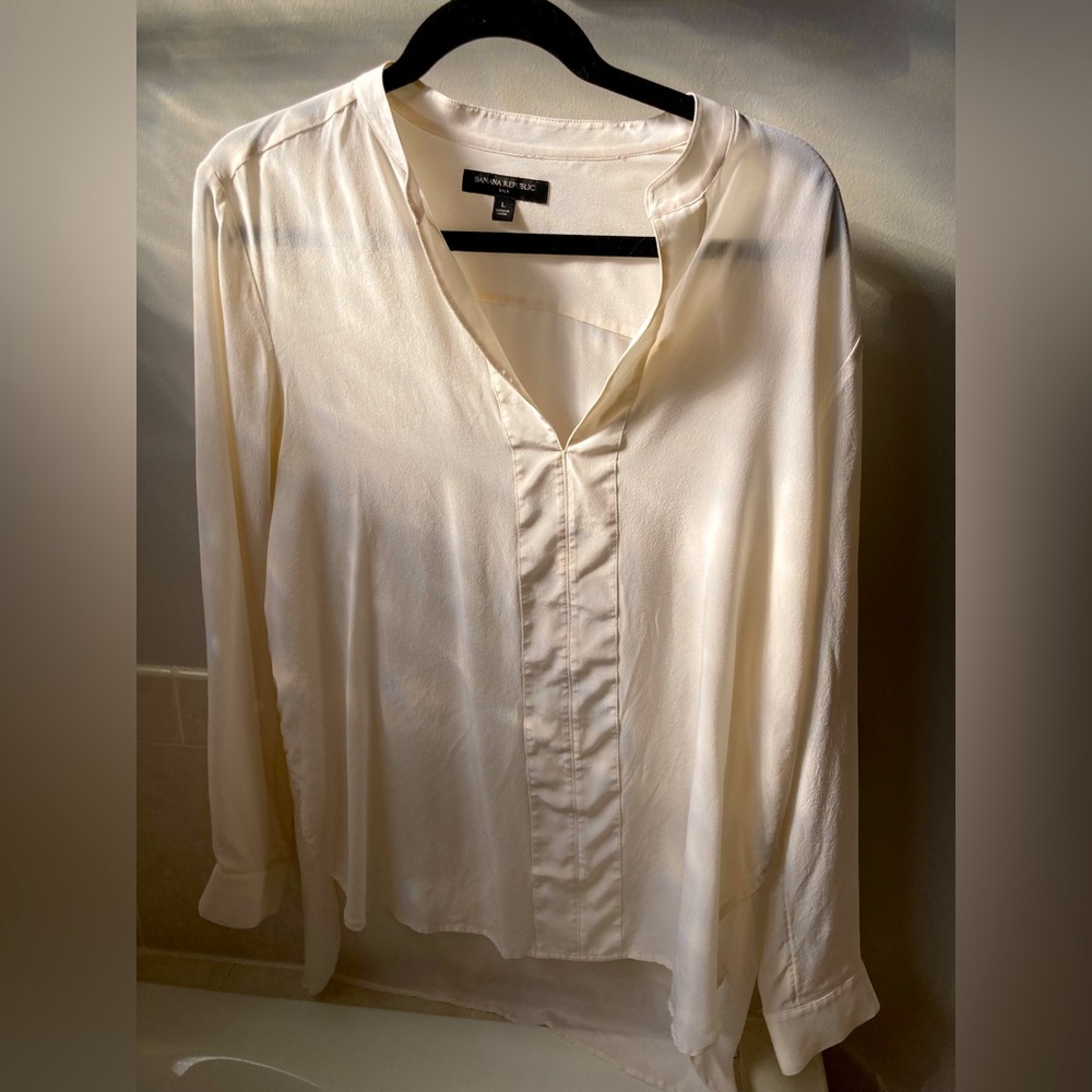 Silk cream tunic